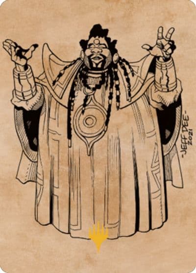 Alaundo the Seer Art Card Gold Stamped Art Series: Commander Legends: Battle for Baldur's Gate Magic card