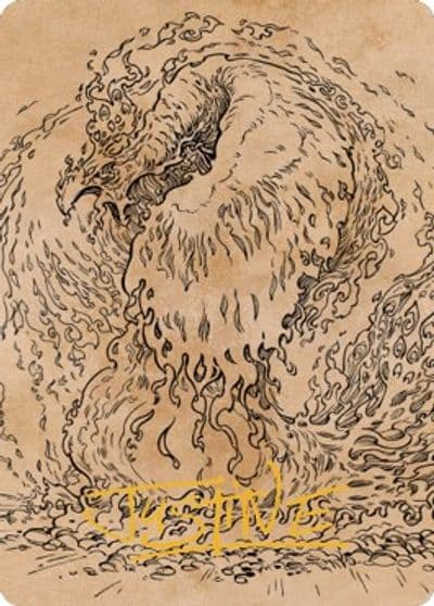 Nemesis Phoenix Art Card Gold Stamped Signature Art Series: Commander Legends: Battle for Baldur's Gate Magic card