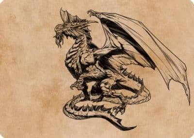 Ancient Silver Dragon Art Card 47 81 Art Series: Commander Legends: Battle for Baldur's Gate Magic card