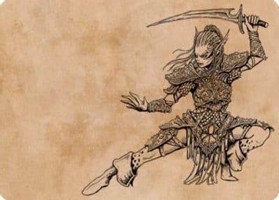 Laezel Vlaakiths Champion Art Card Art Series: Commander Legends: Battle for Baldur's Gate Magic card
