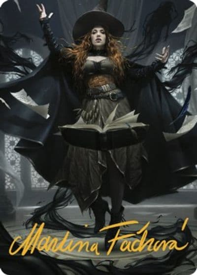 Tasha the Witch Queen Art Card 41 81 Gold Stamped Signature Art Series: Commander Legends: Battle for Baldur's Gate Magic card