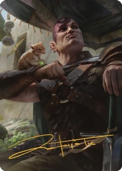 Minsc and Boo Timeless Heroes Art Card 38 81 Gold Stamped Signature Art Series: Commander Legends: Battle for Baldur's Gate Magic card