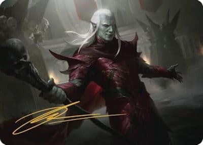 Baeloth Barrityl Entertainer Art Card Gold Stamped Signature Art Series: Commander Legends: Battle for Baldur's Gate Magic card