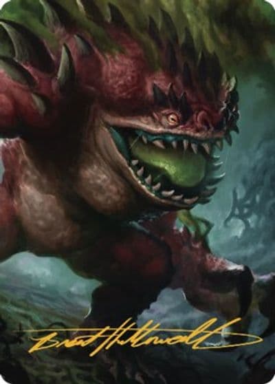 Hezrou Art Card Gold Stamped Signature Art Series: Commander Legends: Battle for Baldur's Gate Magic card