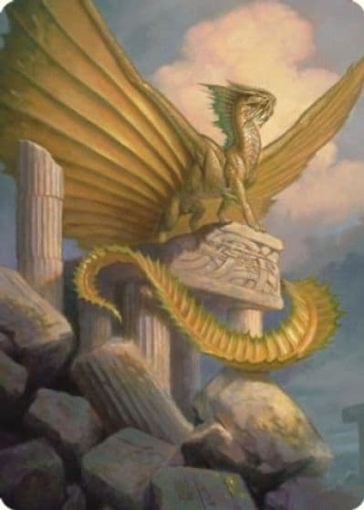 Ancient Gold Dragon Art Card 5 81 Art Series: Commander Legends: Battle for Baldur's Gate Magic card