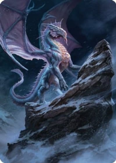 Ancient Silver Dragon Art Card 6 81 Art Series: Commander Legends: Battle for Baldur's Gate Magic card