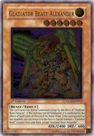 Gladiator Beast Alexander UTR Gladiator's Assault Yu-Gi-Oh! card