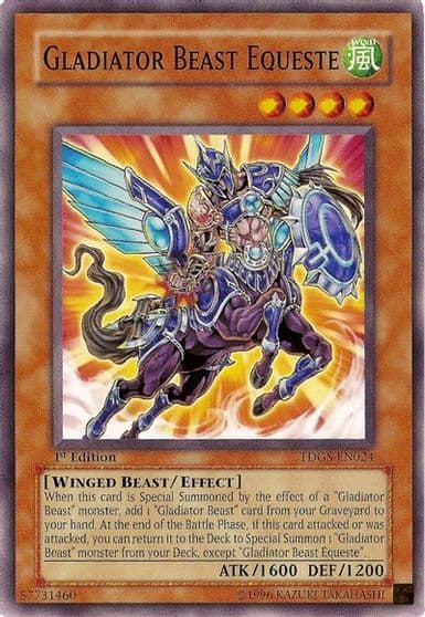 Gladiator Beast Equeste The Duelist Genesis Yu-Gi-Oh! card