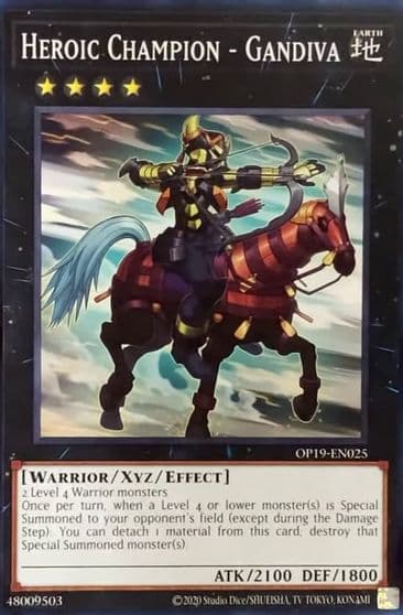 Heroic Champion Gandiva OTS Tournament Pack 19 Yu-Gi-Oh! card