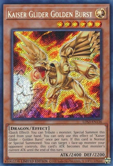 Kaiser Glider Golden Burst Legendary Duelists: Season 3 Yu-Gi-Oh! card
