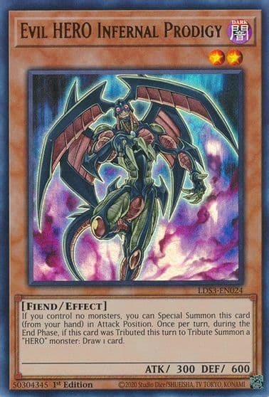 Evil HERO Infernal Prodigy Legendary Duelists: Season 3 Yu-Gi-Oh! card