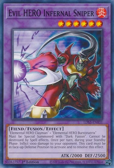 Evil HERO Infernal Sniper Legendary Duelists: Season 3 Yu-Gi-Oh! card