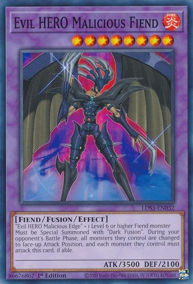 Evil HERO Malicious Fiend Legendary Duelists: Season 3 Yu-Gi-Oh! card