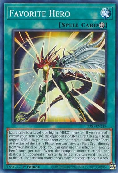 Favorite Hero Legendary Duelists: Season 3 Yu-Gi-Oh! card