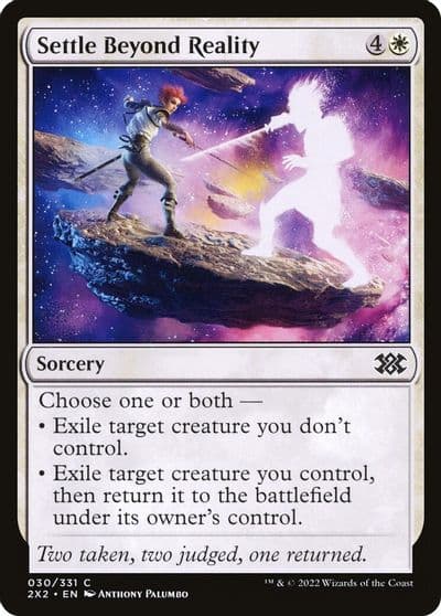 Settle Beyond Reality Double Masters 2022 Magic card