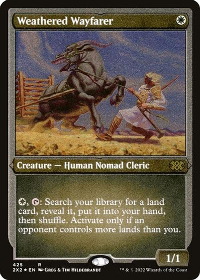 Weathered Wayfarer Foil Etched Double Masters 2022 Magic card