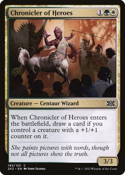 Chronicler of Heroes Double Masters 2022 Magic card