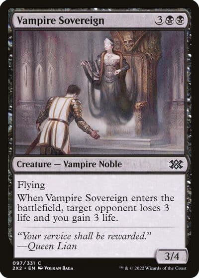 Vampire Sovereign Double Masters 2022 Magic card