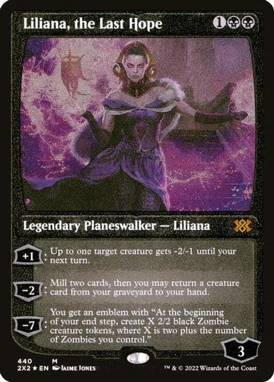Liliana the Last Hope Foil Etched Double Masters 2022 Magic card