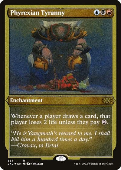 Phyrexian Tyranny Foil Etched Double Masters 2022 Magic card