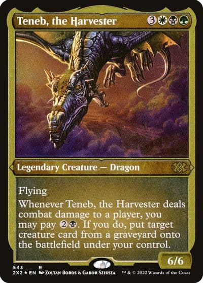 Teneb the Harvester Foil Etched Double Masters 2022 Magic card