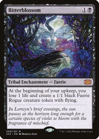 Bitterblossom Double Masters 2022 Magic card