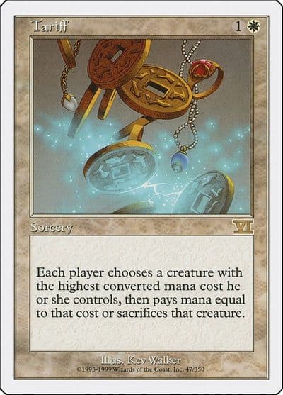 Tariff Classic Sixth Edition Magic card