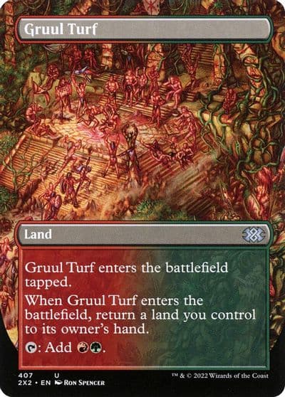 Gruul Turf Borderless Double Masters 2022 Magic card