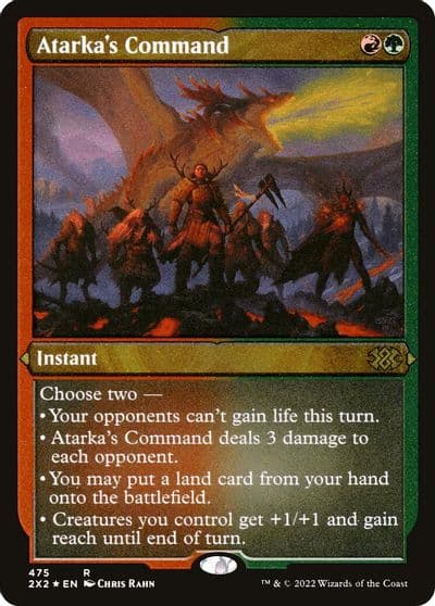 Atarkas Command Foil Etched Double Masters 2022 Magic card