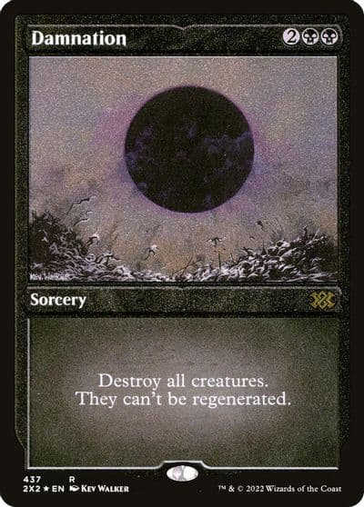 Damnation Foil Etched Double Masters 2022 Magic card