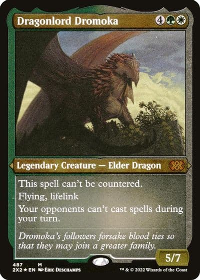 Dragonlord Dromoka Foil Etched Double Masters 2022 Magic card
