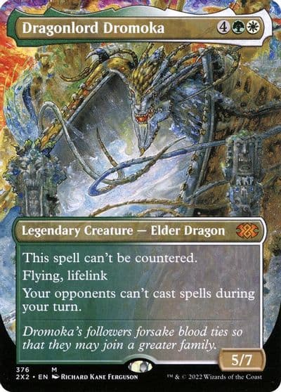 Dragonlord Dromoka Borderless Double Masters 2022 Magic card