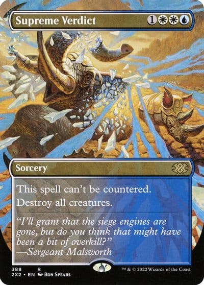 Supreme Verdict Borderless Double Masters 2022 Magic card