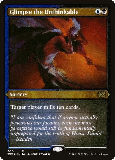 Glimpse the Unthinkable Foil Etched Double Masters 2022 Magic card