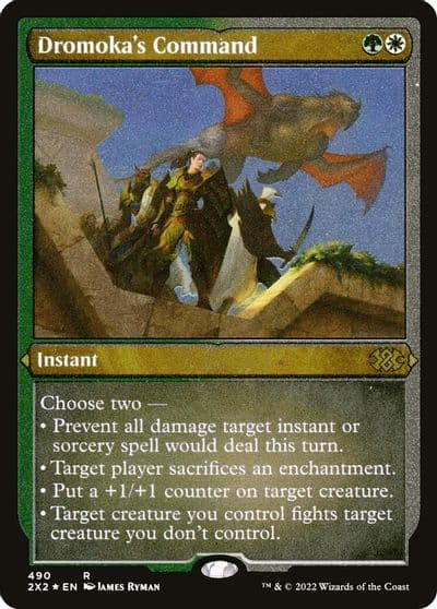 Dromokas Command Foil Etched Double Masters 2022 Magic card
