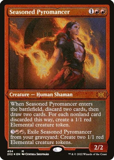 Seasoned Pyromancer Foil Etched Double Masters 2022 Magic card