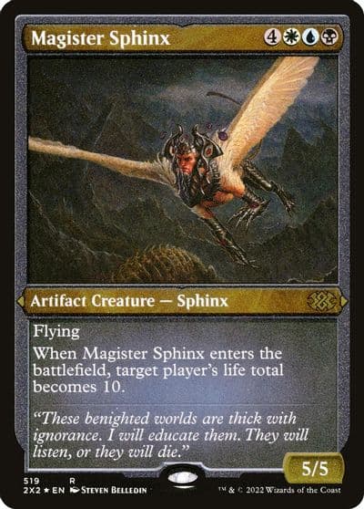 Magister Sphinx Foil Etched Double Masters 2022 Magic card