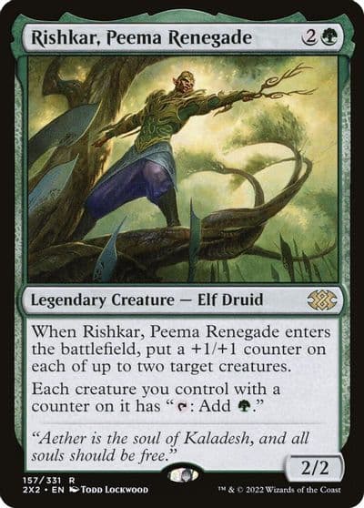 Rishkar Peema Renegade Double Masters 2022 Magic card