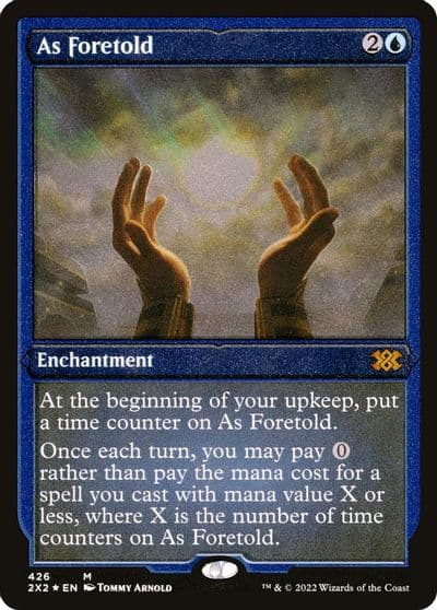 As Foretold Foil Etched Double Masters 2022 Magic card