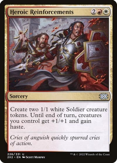 Heroic Reinforcements Double Masters 2022 Magic card