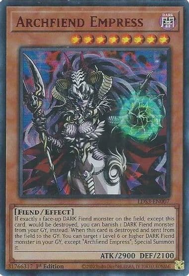 Archfiend Empress Red Legendary Duelists: Season 3 Yu-Gi-Oh! card