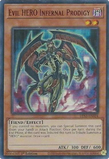 Evil HERO Infernal Prodigy Red Legendary Duelists: Season 3 Yu-Gi-Oh! card