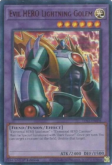 Evil HERO Lightning Golem Red Legendary Duelists: Season 3 Yu-Gi-Oh! card