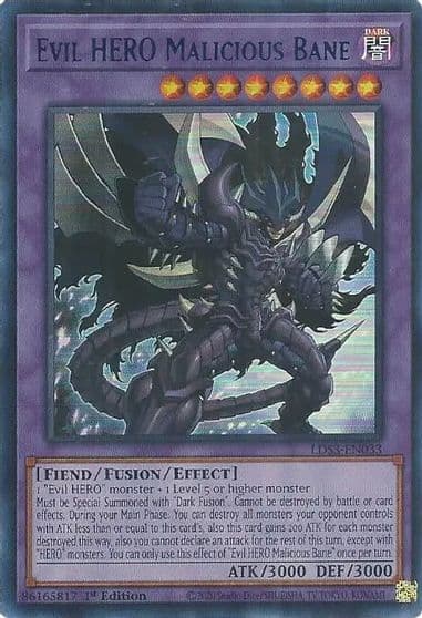 Evil HERO Malicious Bane Blue Legendary Duelists: Season 3 Yu-Gi-Oh! card