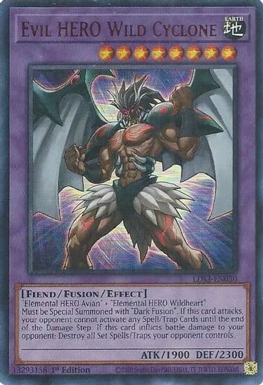 Evil HERO Wild Cyclone Red Legendary Duelists: Season 3 Yu-Gi-Oh! card