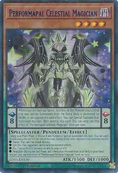 Performapal Celestial Magician Blue Legendary Duelists: Season 3 Yu-Gi-Oh! card
