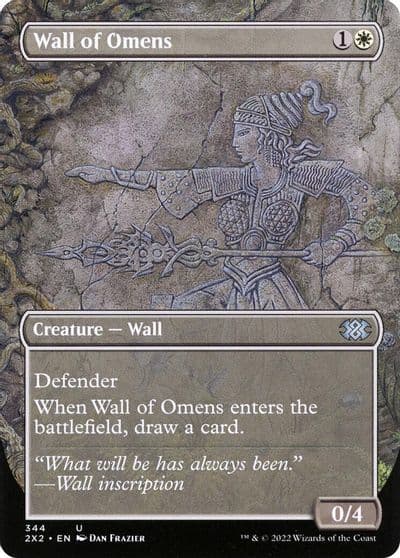 Wall of Omens Borderless Double Masters 2022 Magic card