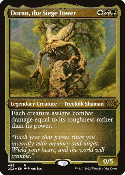 Doran the Siege Tower Foil Etched Double Masters 2022 Magic card