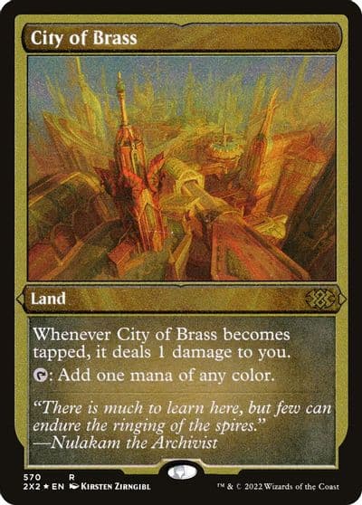 City of Brass Foil Etched Double Masters 2022 Magic card