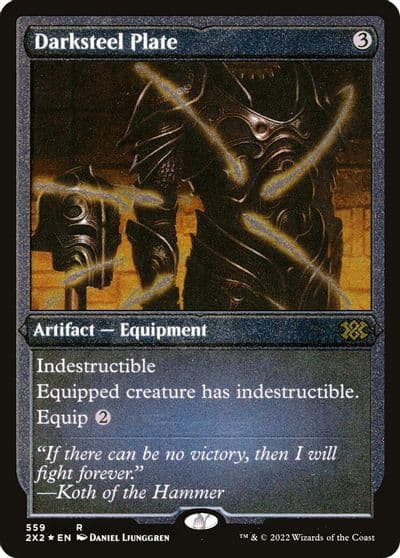 Darksteel Plate Foil Etched Double Masters 2022 Magic card